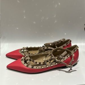 Brand New Authentic Valentino Rockstud Cage Flat